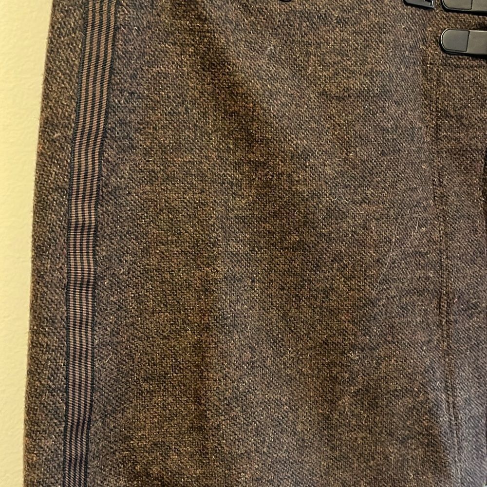 EXCELLENT CONDITION LARGE RARE PRANA QUINCY TWEED WOOL BLEND LINED WRAP SKIRT - Picture 7 of 8